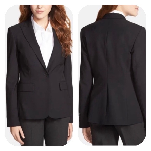 BOSS HUGO BOSS size 14 Juicy 6 black 96% Wool Blazer